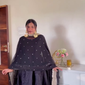 Black Sharara Suit – Royal Ethnic Elegance 🖤